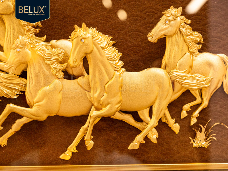 Tranh Mã Đáo Thành Công Mạ Vàng 24k Mẫu 7